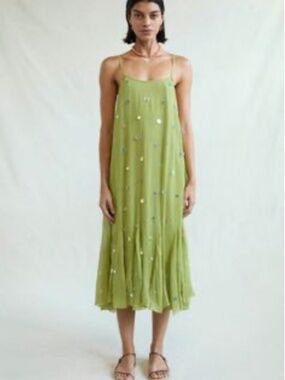 Chan Luu Isabella Sequin Dress in Green Oasis